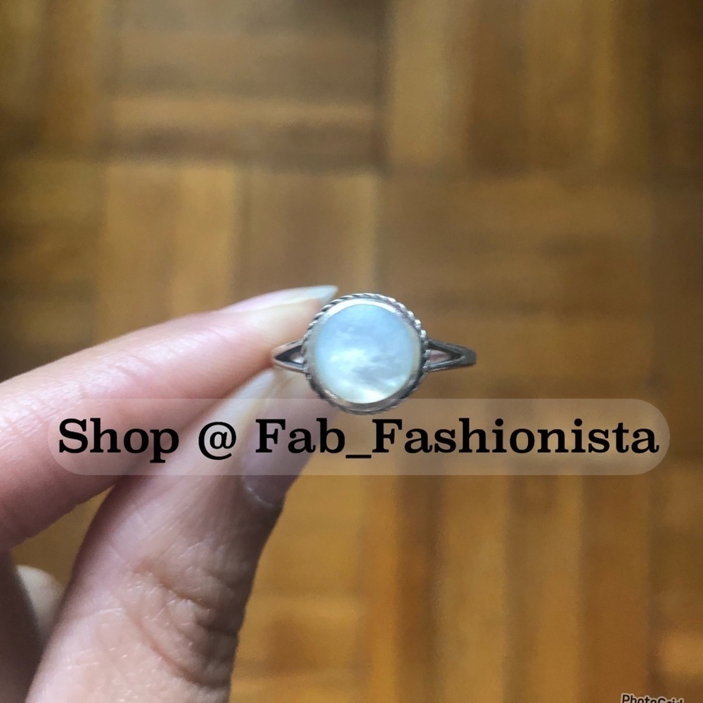 Moonstone sterling silver ring